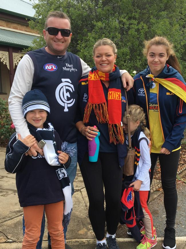 Harrison Webb (left) with family including sister Hannah (right). Picture: Supplied