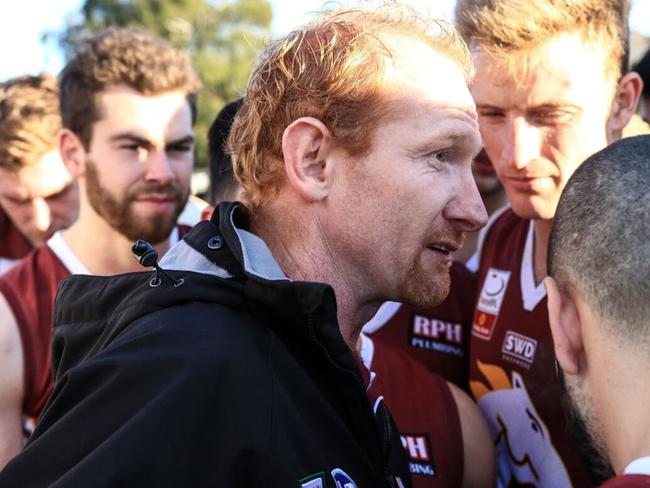 Whitehorse Pioneers coach Jamie Carpenter in the Eastern Football League (EFL). Picture: Davis Harrigan