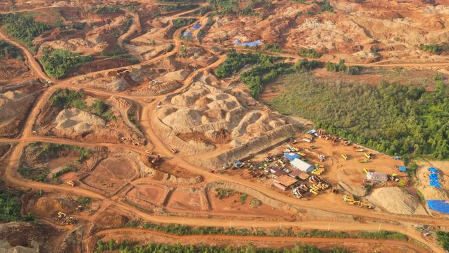 An aerial view of the PT. Indonesia Morowali Industrial Park (IMIP), one of the biggest nickel producers in Konawe Utara. Picture: Riza Salman/AFP