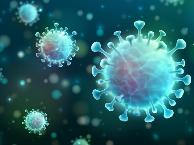 Vector of Coronavirus 2019-nCoV and Virus background with disease cells. COVID-19 Corona virus outbreaking and Pandemic medical health risk concept. Vector illustration eps 10