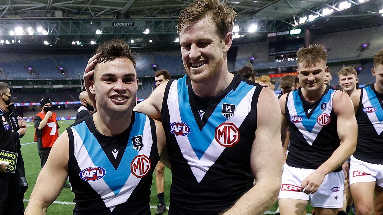 Port Adelaide dominated Geelong. Picture: Michael Willson/AFL/Getty