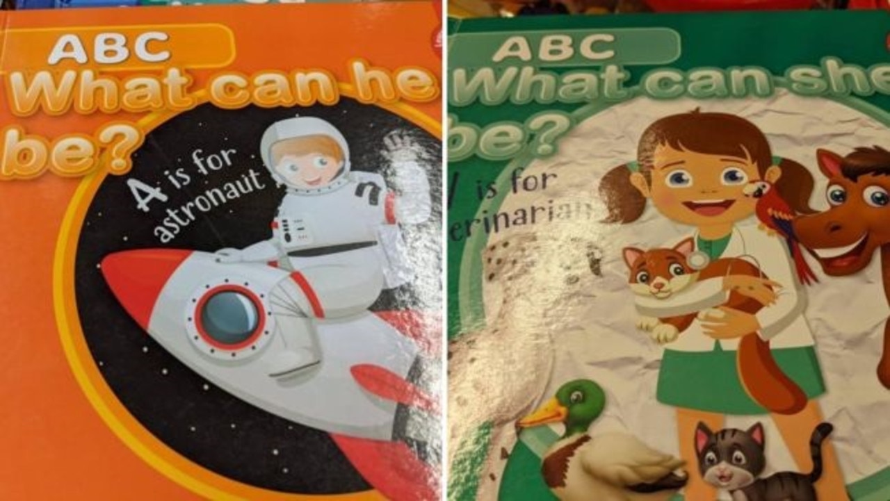 Twitter users accused Aldi of ‘sexism’ over the children’s books. Source: Twitter