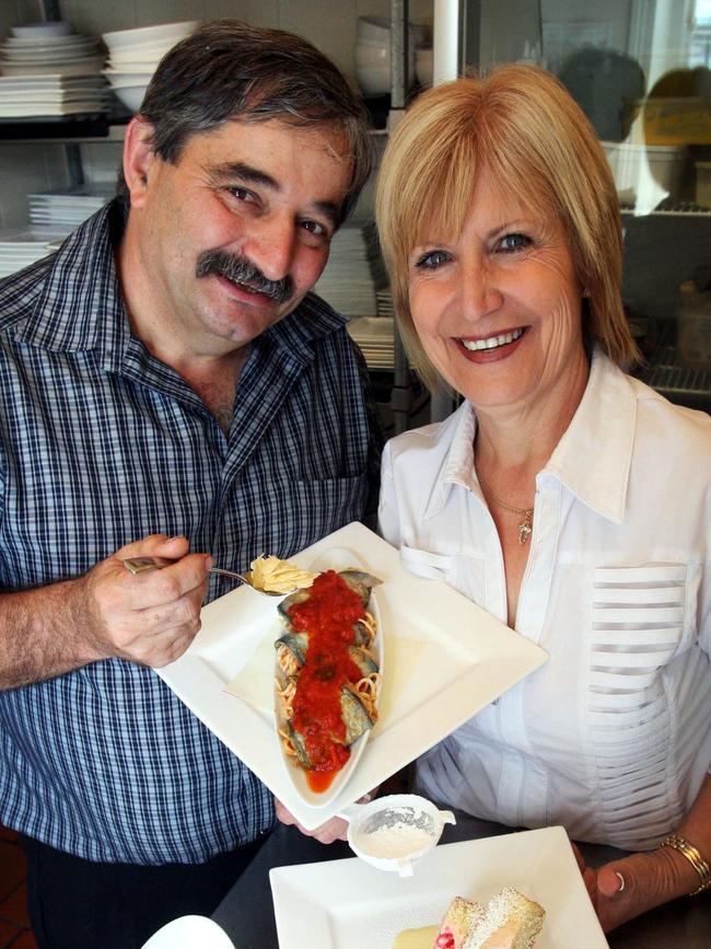 Tony and Carmel Sfera, pictured in Sfera’s restaurant in 2005.