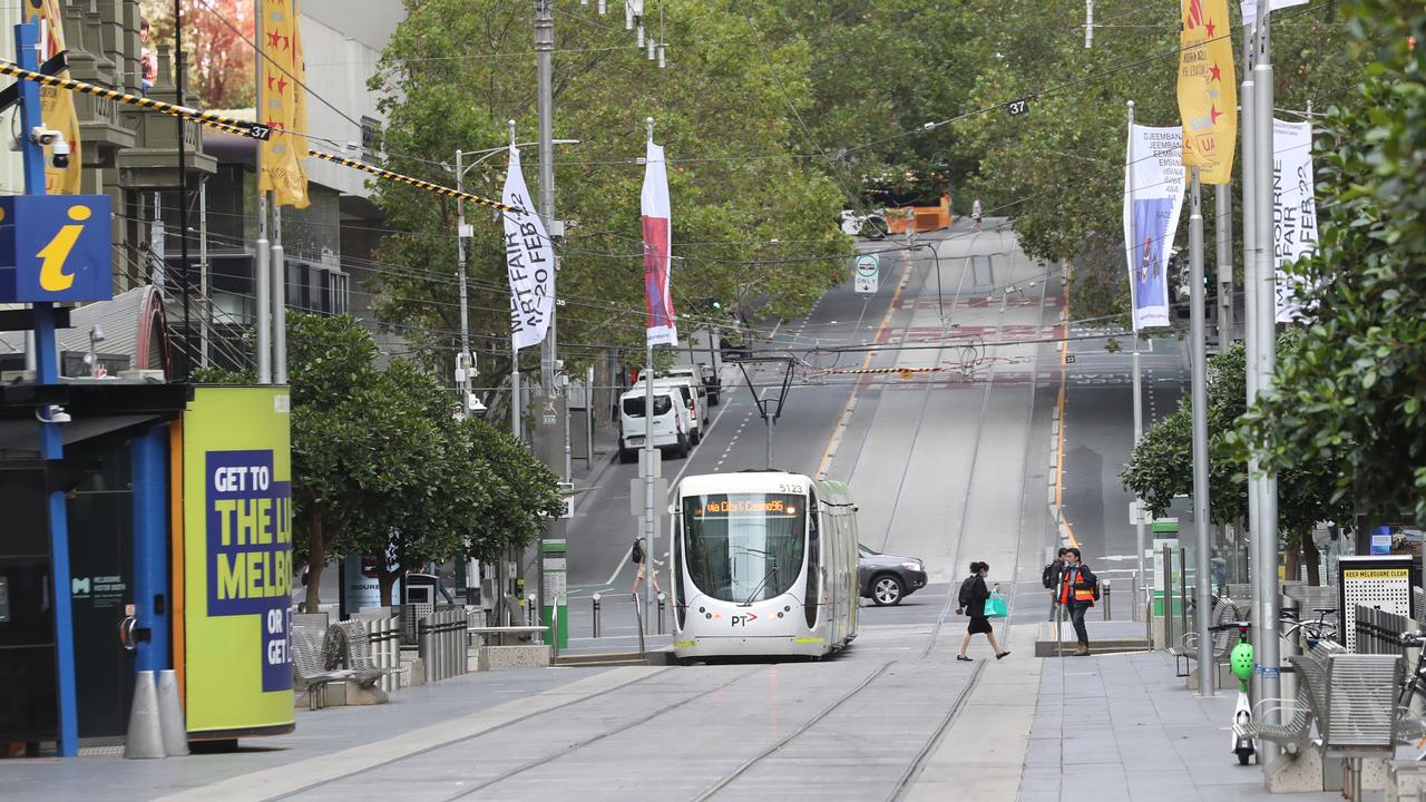 Melbourne’s CBD has been heavily impacted by lockdowns over the past two years. Picture: NCA NewsWire / David Crosling