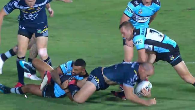 Did Cronulla target Cowboys' co-captain Matt Scott's leg in their NRL clash?