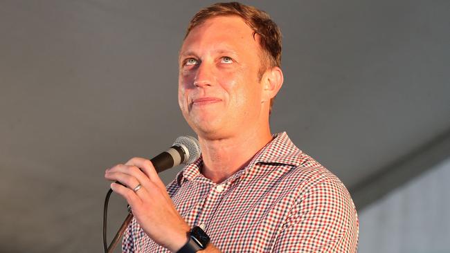 Steven Miles Deputy Premier of Queensland called Prime Minister Scott Morrison a Cunt on stage at the Labour Day March, Brisbane. Photographer: Liam Kidston.