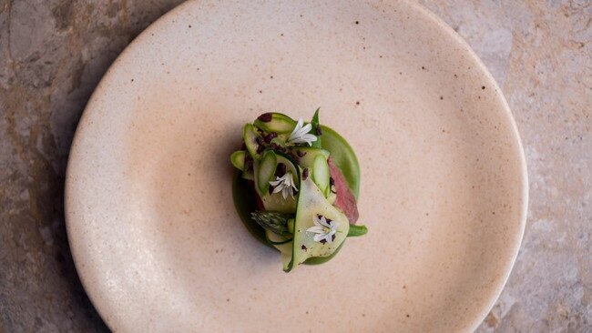 Fabian Lehmann’s lamb, zucchini and asparagus dish.