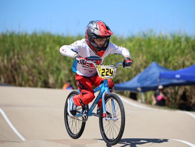 Nate Bonehill, 9, of Slade Point and his younger sister, Ella, 9, hit the BMX tracks several times a week and when they’re not racing, they’re watching all the action online. Mum Nicole says they’ve well and truly become a BMX Family after joining the Mackay and District BMX Club earlier this year. Picture: JDT Photography