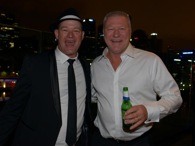 Keith Schleiger and Scott Cam at the 2017 Channel Nine Logies Coffee Club after party. Picture: Channel Nine