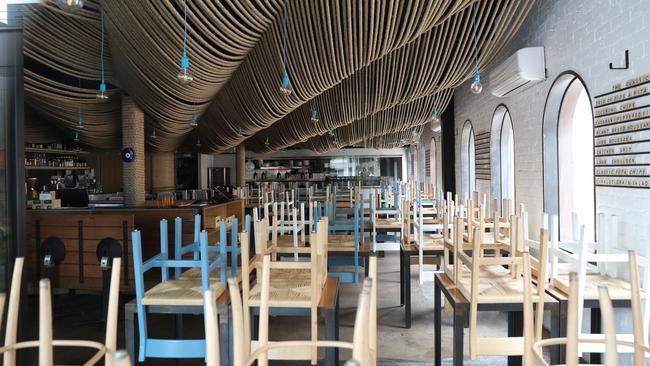 Hellenic Republic restaurant in Brighton, owned by George Calombaris, on Monday afternoon. Picture: AAP