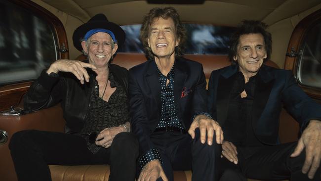 The Rolling Stones, rock ‘n’ roll survivors, ahead of the release of the long-running band’s 24th album Hackney Diamonds. From left, Keith Richards, Mick Jagger and Ronnie Wood. Picture: Mark Seliger