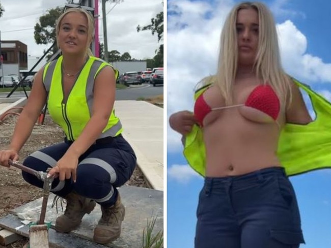 ‘Degraded’: Bikini-clad tradie issues demand. Picture: TikTok/TheBikiniTradie