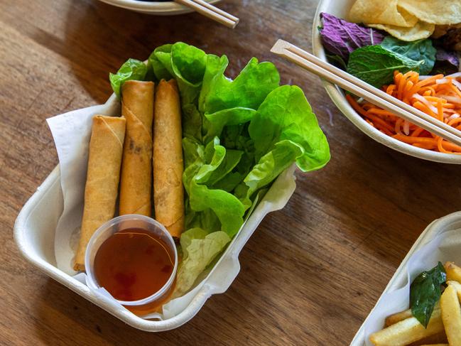 Get your fried veg spring roll fix at Good Days.