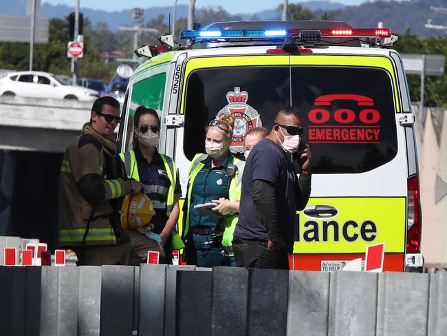 The driver was treated by ambulance crews. Picture Glenn Hampson