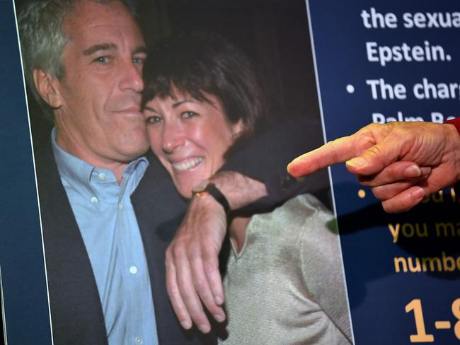 Ghislaine Maxwell and Jeffrey Epstein as charges were announced against billionaire’s “Madame”. Picture: AFP