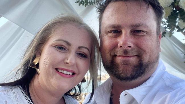 Julie 'Julez' Seed, 38, is pictured with her fiance Chris Smith. Picture: Supplied by Chris Smith