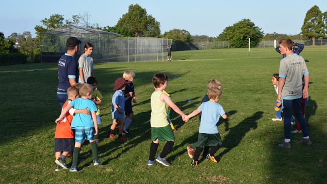 Children play at Montview Oval in Hornsby Heights.