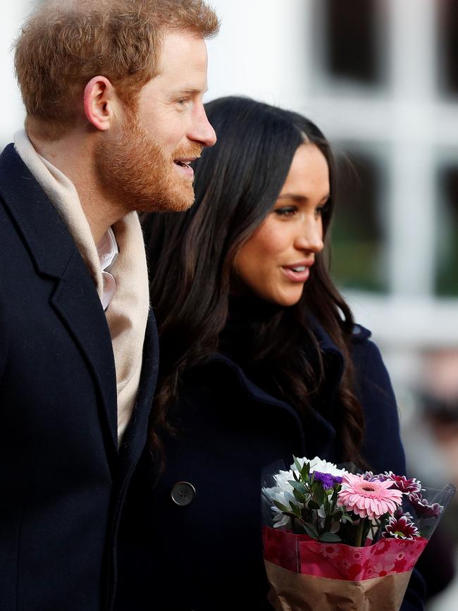 The pair are likely to be dubbed the Duke and Duchess of Sussex after they wed. Picture: AFP/POOL/Adrian Dennis