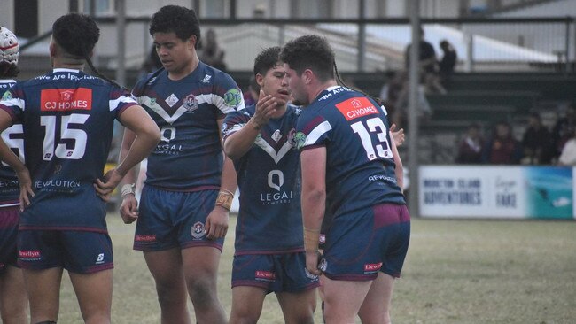 The Langer Ipswich SHS squad – including David Leota, Tyler Peckham-Harris and Jack Laing.