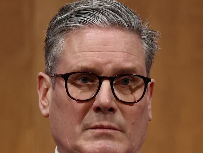 LONDON, ENGLAND - JANUARY 21: British Prime Minister Keir Starmer gestures as he speaks during a press conference at the Downing Street Briefing Room following the guilty plea of the Southport attacker Axel Rudakubana, on January 21, 2025 in London, England. Teenager Axel Rudakubana pleaded guilty Monday to the "unspeakable" killing of three young girls in a stabbing spree last year that sparked the UK's most violent riots in a decade. He admitted murdering three girls, Bebe King, Elsie Dot Stancombe, and Alice da Silva Aguiarthe at a Taylor Swift-themed dance class in Southport, northwest England on July 29 last year. (Photo by Henry Nicholls - WPA Pool/Getty Images)