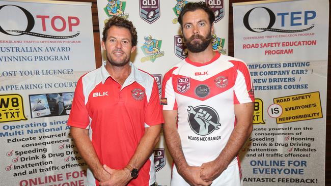 Phil Ramage (right) with Currumbin coach Ryan Gundry. Picture: Mike Batterham