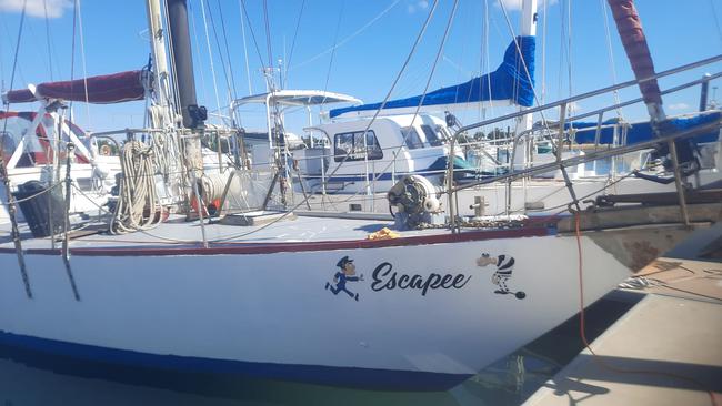 Mark Cornell was rescued last week from rough seas after their sailing vessel was pushed on to a reef northwest off Lizard Island by 40 km/h winds and two metre swells. Picture: Matt Cornell