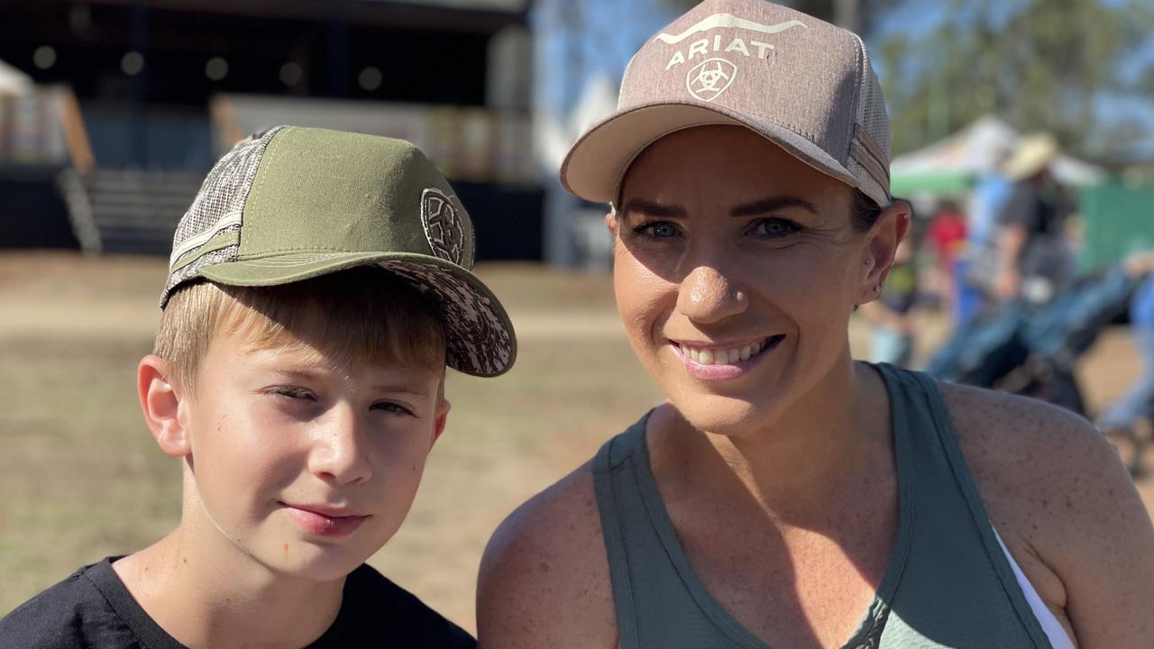 Logan and Amanda Latta, from Brisbane, enjoy day one of the 2024 Gympie Muster, at the Amamoor State Forest on August 22, 2024.