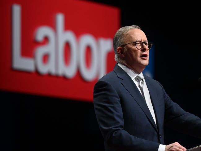 BRISBANE, AUSTRALIA - NewsWire Photos - AUGUST 17, 2023.Prime Minister Anthony Albanese at the 49th ALP National Conference 2023 in Brisbane. Picture: Dan Peled / NCA NewsWire