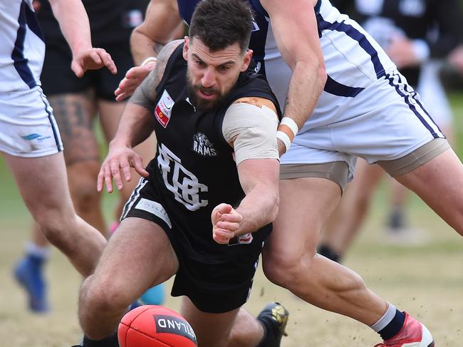 Steve Perri hunts the ball. Picture: Josie Hayden