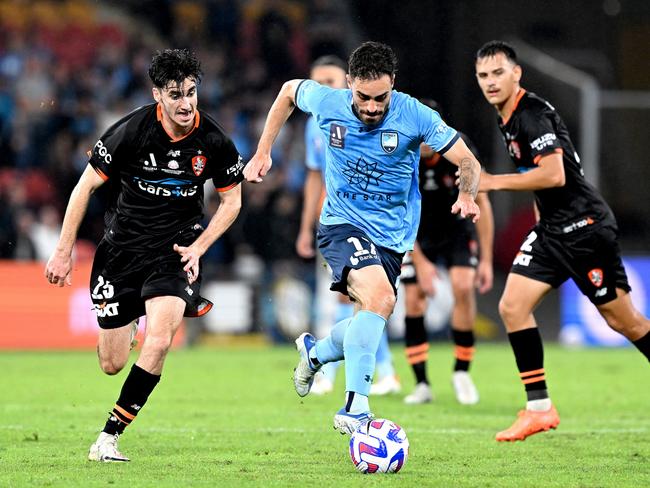 Anthony Caceres has been in good form for Sydney FC. Picture: Bradley Kanaris/Getty Images