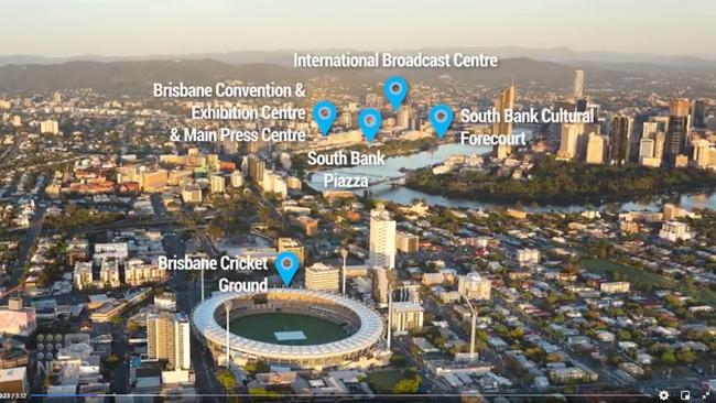 Possible locations and venue for the Brisbane Olympics 2032. Picture: IOC Feasibility