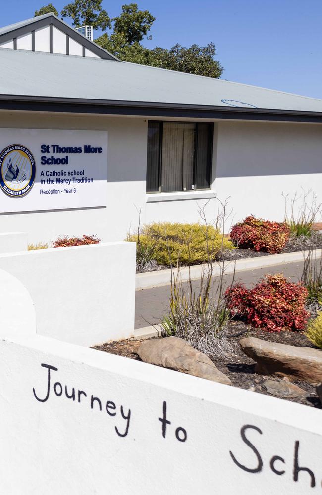 A 12-year-old student has been charged after allegedly stabbing a classmate at St Thomas More School in Elizabeth Park. Picture: NCA NewsWire / Kelly Barnes