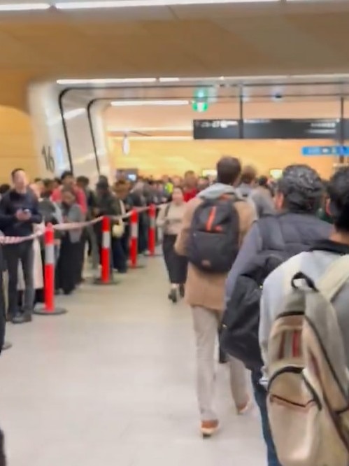 Enormous lines grew across the stations Picture: Supplied