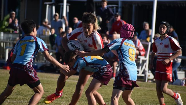 Brisbane Broncos Old Boys action: Keebra Park v Palm Beach Currumbin.