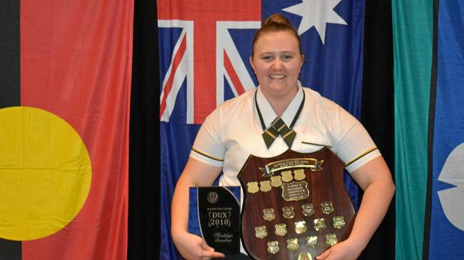 ASPIRING VET: Madelyn Scanlan received Dux of Burnett State College, an award presented to the highest achieving Year 12 student.