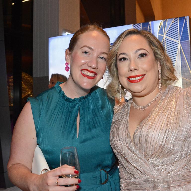 Rikki Maroney and Kelly Brady at the grand opening of The Langham Gold Coast, Surfers Paradise. Pic: Regina King