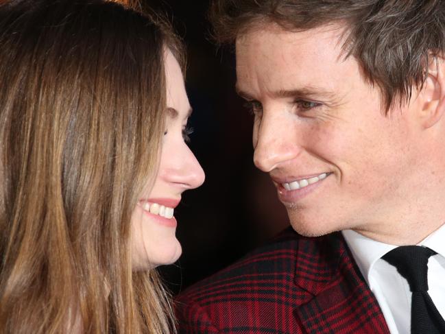 Hannah Bagshawe, left, and Eddie Redmayne pose for photographers upon arrival at the The Danish Girl premiere in London, Tuesday, Dec. 8, 2015. (Photo by Joel Ryan/Invision/AP)