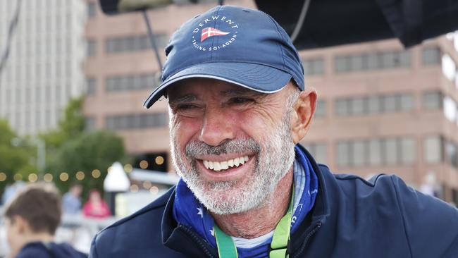 Duncan Hine skipper. Alive are the first Tasmanian boat home in the Sydney to Hobart 2023 and in with a good chance of taking handicap honours overall. Picture: Nikki Davis-Jones