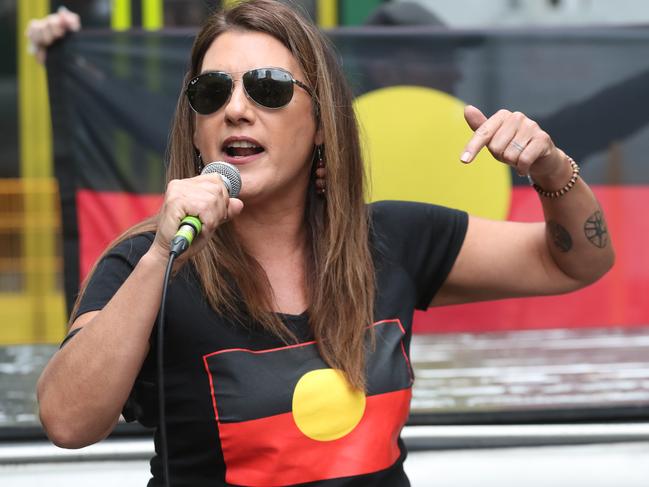 MELBOURNE, AUSTRALIA - NewsWire Photos, OCTOBER 7, 2023. Senator Lidia Thorpe at aBlack Lives Matter rally in Melbourne regarding deaths in custody.  Picture: NCA NewsWire / David Crosling