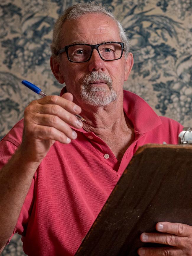 Robert Walls pored over a list of hundreds of players to pick his best AFL team of last 50 years. Picture: Jake Nowakowski