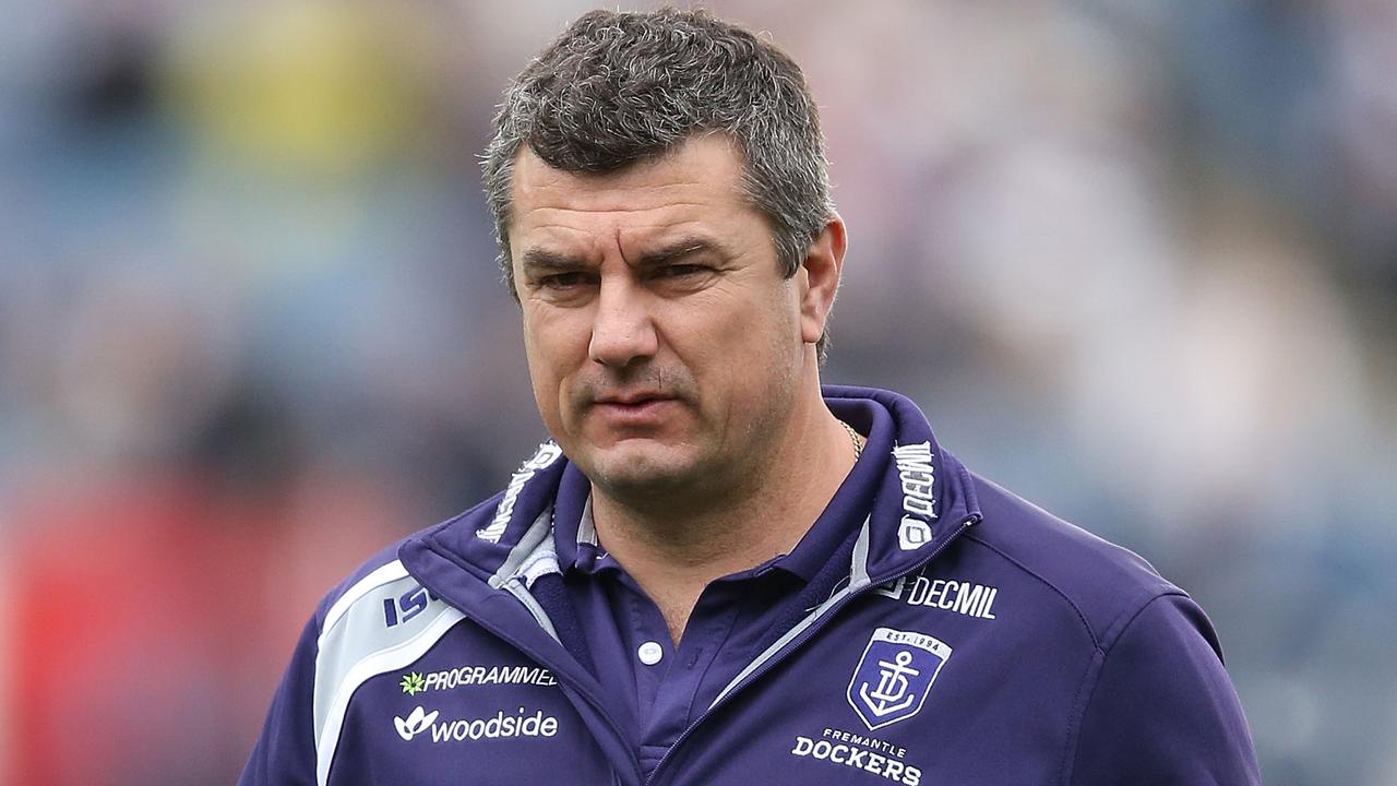 Peter Sumich’s interview to become Fremantle’s next coach didn’t go well. (Photo by Michael Dodge/Getty Images)