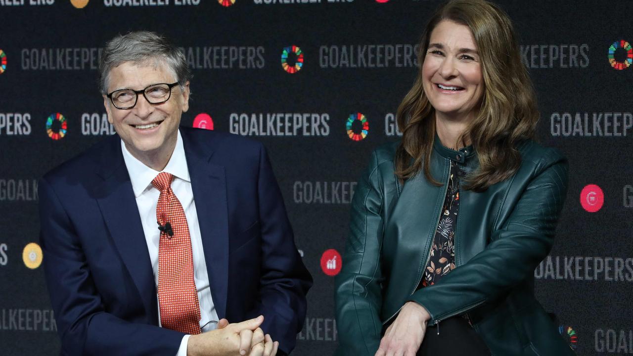 The former couple are a powerhouse in the philanthropy world and dividing up assets may be hard as much of the fortune is tied up in their foundation. Picture: Ludovic Marin/AFP