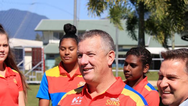 Gold Coast SUNS CEO Mark Evans (centre) has debuted on the Gold Coast’s Power 100 list.