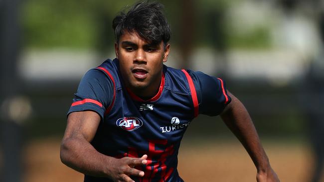 Kysaiah Pickett will bring a hard edge to Melbourne’s forward line.