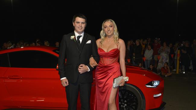 Tate Woodward and Breanna Burrowes at the Our Lady of the Southern Cross College Formal May 24th 2024