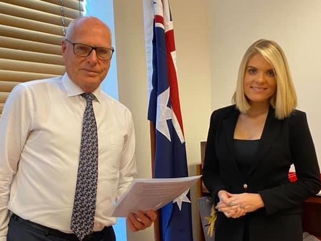 Senator Jim Molan with Erin Molan. senatorjimmolanVerifiedToday Erin is in Parliament House to talk with the Prime Minister @scottmorrisonmp and the Minister for Communications Paul Fletcher about the effects of cyber bullying/abuse on individuals and the lack of accountability for cyber bullies/perpetrators.