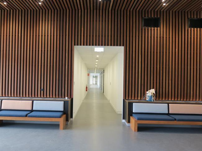 Casting couch: The foyer of the new Intercity Fleet maintenance facility at Kangy Angy. Picture: Richard Noone