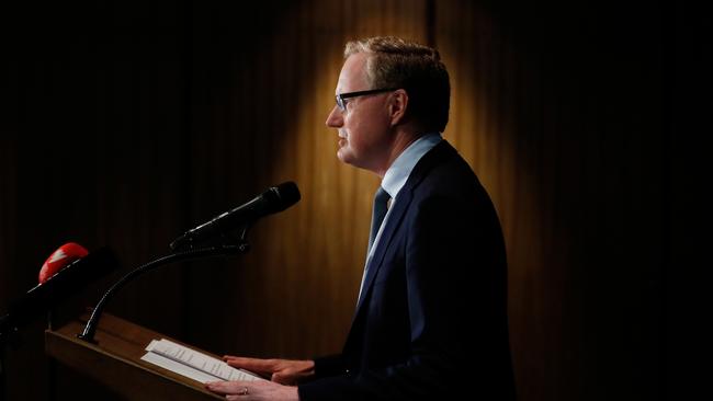 Governor of the Reserve Bank of Australia, Philip Lowe, delivering a speech in Sydney.