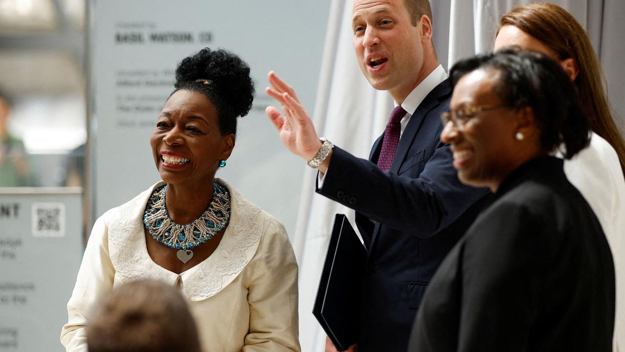 Prince William and Baroness Floella Benjamin at the unveiling of the National Windrush Monument. Picture: AFP.