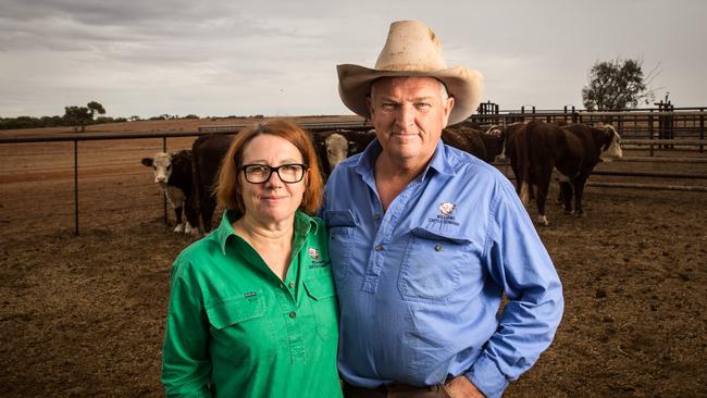 Pastoral empire: Jackie and Tony Williams on their Mount Barry Station near Coober Pedy in South Australia.